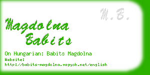 magdolna babits business card